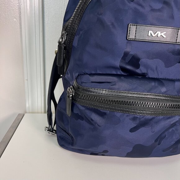 Michael Kors Camouflage Nylon Jacquard Backpack Blue Camo main image 12